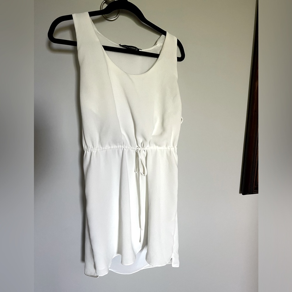 ZARA Sleeveless White Dress SIZE M